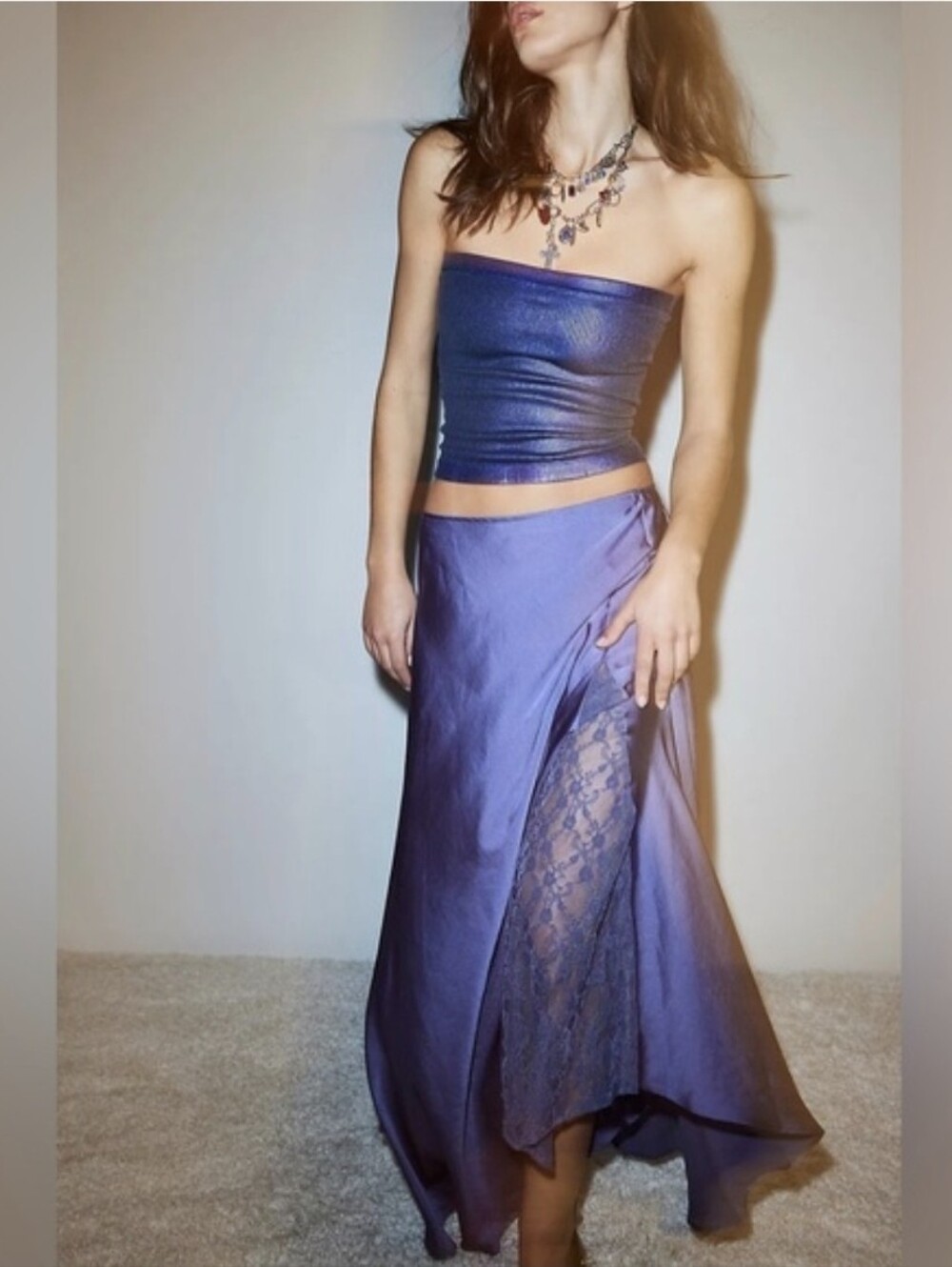 Free People Make You Mine Half Slip in Mazrine New